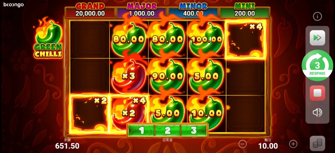 BNG Chili Bomba slot scene